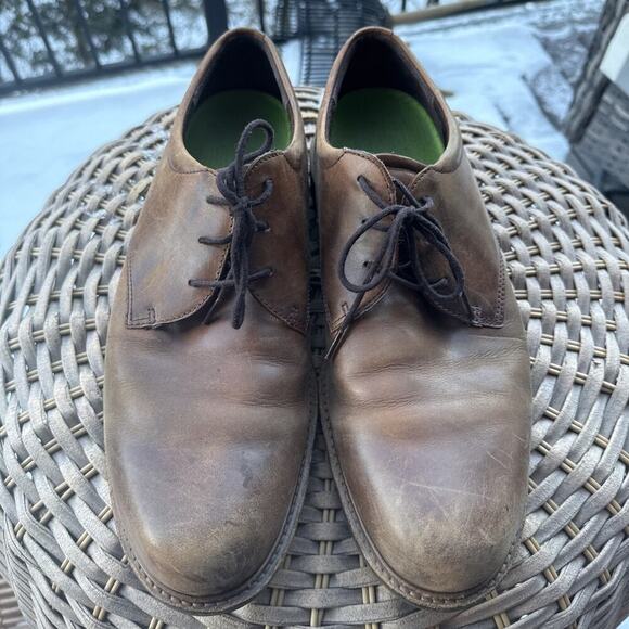 ECCO Shoes Mens 46 12 Brown Shock Point Oxford Leather W/ Superfeet Inserts main image 15